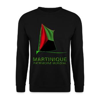 Martinique Bateau Tropical Yole Homme Femme Enfant - Sweat-shirt Unisexe - noir - Devant - Alina (178cm) & Michal (187cm)
