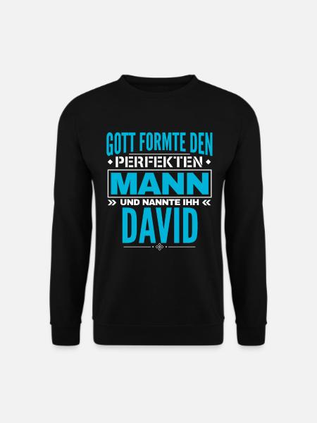 David Name Design - Unisex Pullover - Schwarz