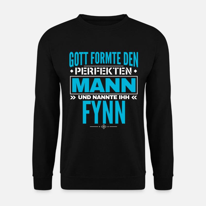 Fynn Name Design - Unisex Pullover - Schwarz