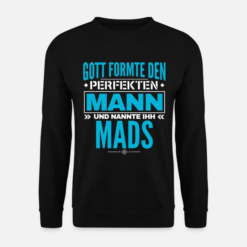 Mads Name Design - Unisex Pullover - Schwarz
