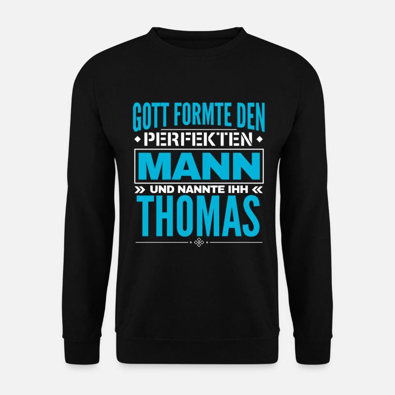 Thomas Name Design - Unisex Pullover - Schwarz