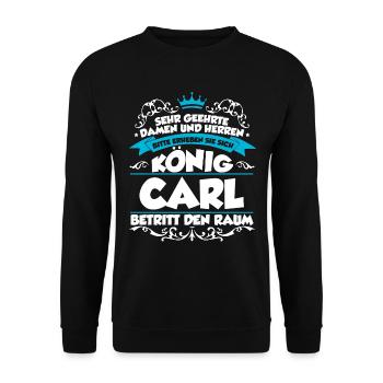 Carl Name Design - Unisex Pullover - Schwarz - Vorne - Alina (178cm) & Michal (187cm)