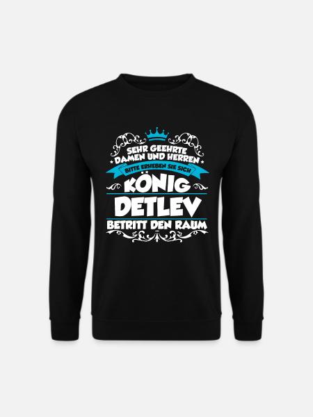 Detlev Name Design - Unisex Pullover - Schwarz