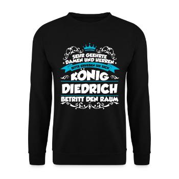 Diedrich Name Design - Unisex Pullover - Schwarz - Vorne - Alina (178cm) & Michal (187cm)