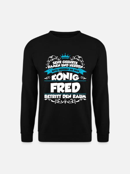 Fred Name Design - Unisex Pullover - Schwarz