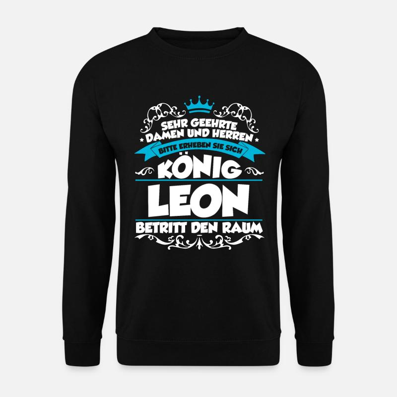 Leon Name Design - Unisex Pullover - Schwarz