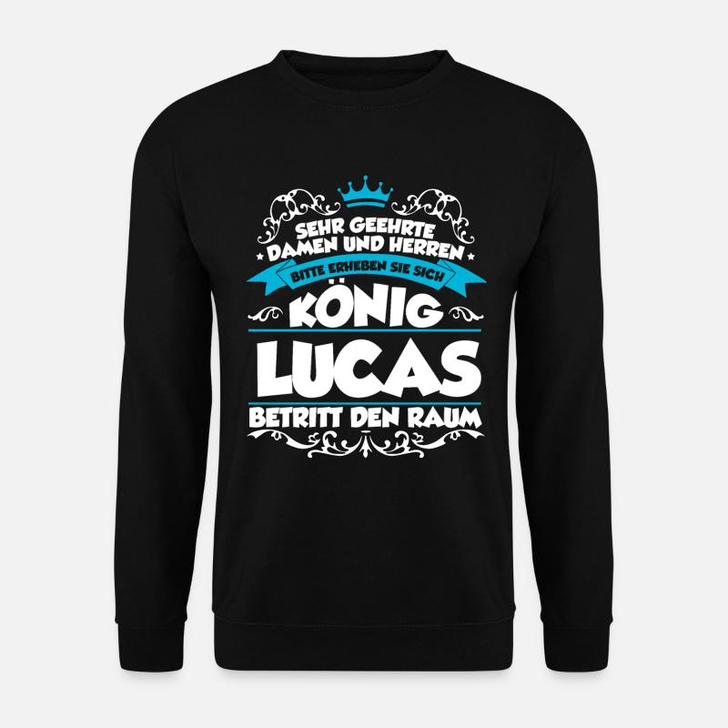 Lucas Name Design - Unisex Pullover - Schwarz