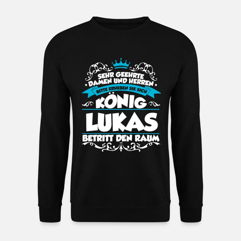Lukas Name Design - Unisex Pullover - Schwarz