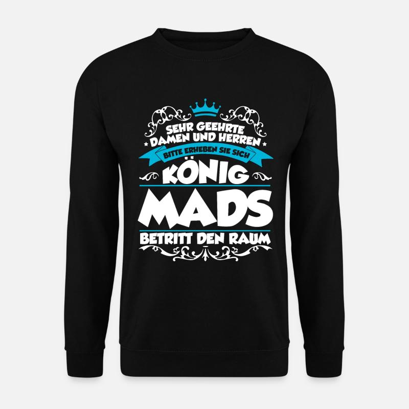 Mads Name Design - Unisex Pullover - Schwarz