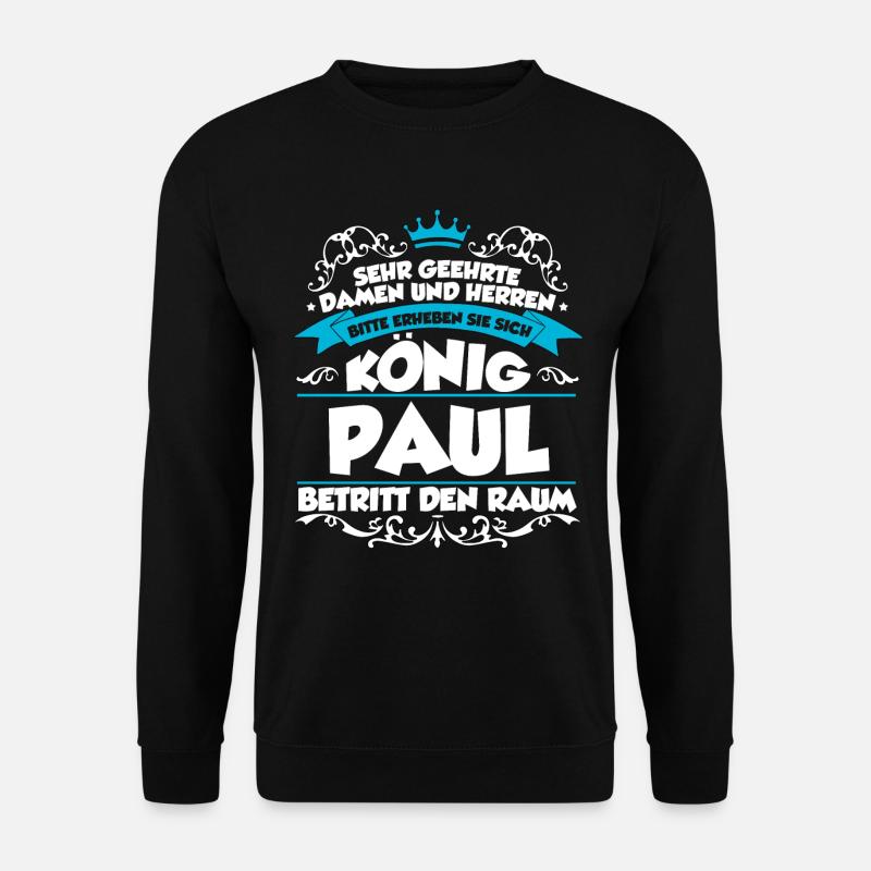 Paul Name Design - Unisex Pullover - Schwarz
