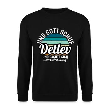 Dierk - Unisex Pullover - Schwarz - Vorne - Alina (178cm) & Michal (187cm)