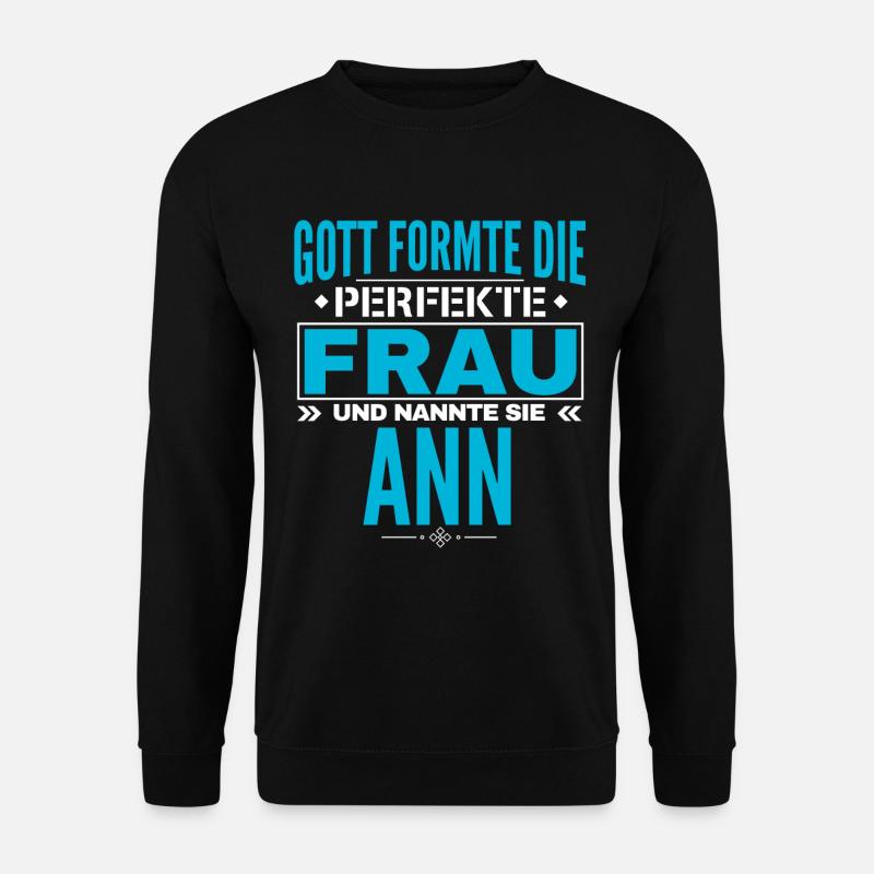 Anna Name Design - Unisex Pullover - Schwarz