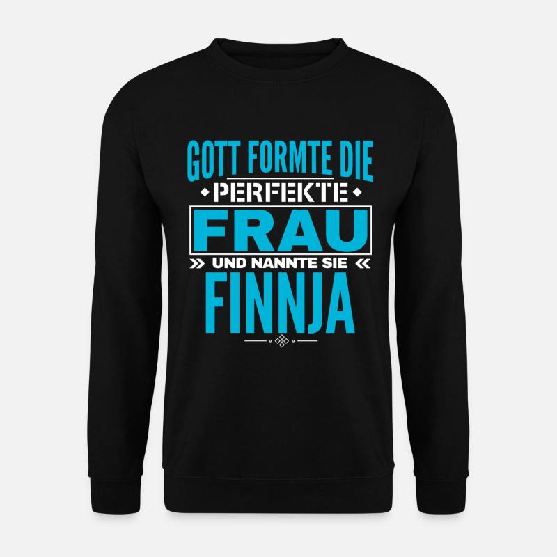 Finnja Name Design - Unisex Pullover - Schwarz