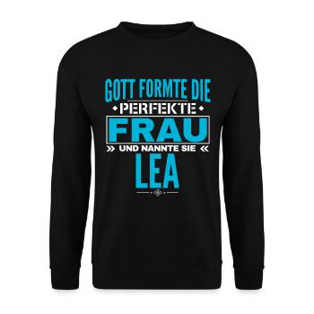 Lea Name Design - Sweat-shirt Unisexe - noir - Devant - Alina (178cm) & Michal (187cm)
