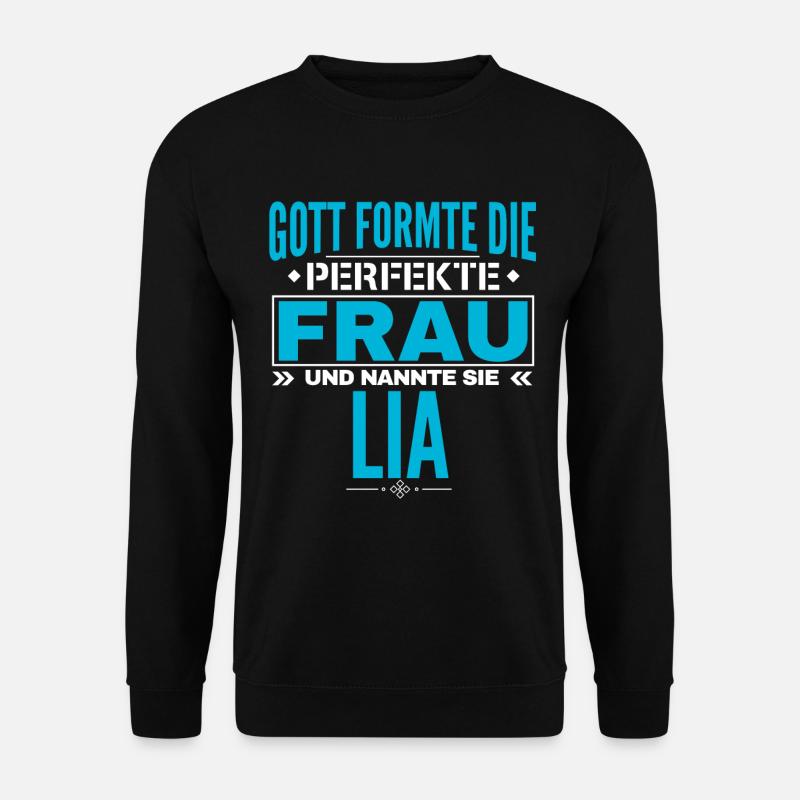 Lia Name Design - Unisex Pullover - Schwarz