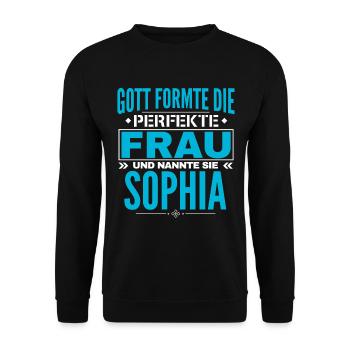 Sophia Name Design - Unisex Sweatshirt - black - Front - Alina (178cm) & Michal (187cm)
