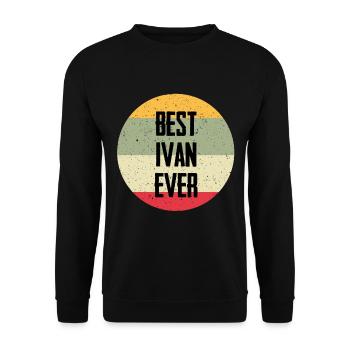 Best Ivan Ever - Unisex Pullover - Schwarz - Vorne - Alina (178cm) & Michal (187cm)