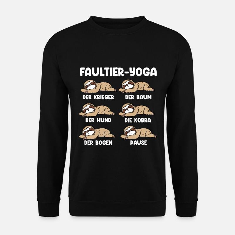 Sloth Yoga - Unisex Sweatshirt - black