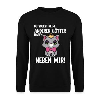 Tu n’auras pas d’autres dieux que moi, Kat - Sweat-shirt Unisexe - noir - Devant - Alina (178cm) & Michal (187cm)