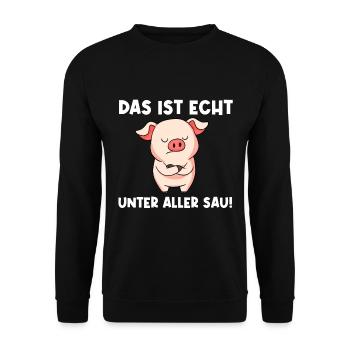 C’est vraiment en dessous de tous les - Sweat-shirt Unisexe - noir - Devant - Alina (178cm) & Michal (187cm)