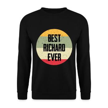 Best Richard Ever - Unisex Sweatshirt - black - Front - Alina (178cm) & Michal (187cm)