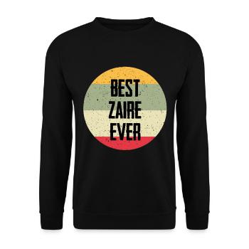Best Zaire Ever - Unisex Sweatshirt - black - Front - Alina (178cm) & Michal (187cm)