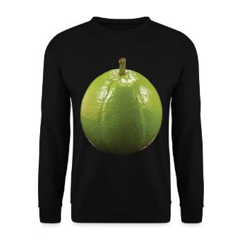Guave Frucht Geschenk - Unisex Pullover - Schwarz - Vorne - Alina (178cm) & Michal (187cm)