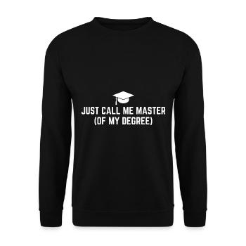 Nennen Sie mich einfach Meister | Abschluss - Unisex Pullover - Schwarz - Vorne - Alina (178cm) & Michal (187cm)