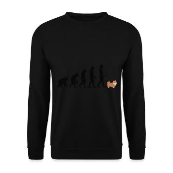 Zwergspitz - Unisex Pullover - Schwarz - Vorne - Alina (178cm) & Michal (187cm)