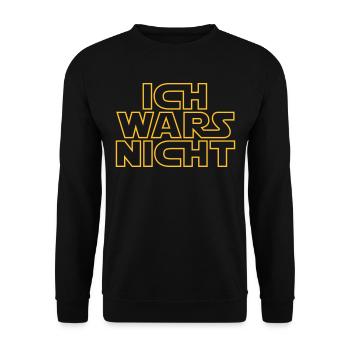 Ich war's nicht - Unisex Pullover - Schwarz - Vorne - Alina (178cm) & Michal (187cm)