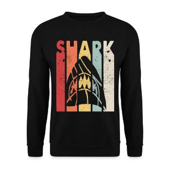 Shark Great White Shark Sea Underwater Diving Whale Shark - Unisex Sweatshirt - black - Front - Alina (178cm) & Michal (187cm)