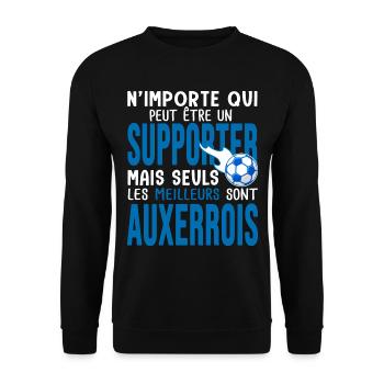 Cadeau foot auxerre supporter auxerrois - Sweat-shirt Unisexe - noir - Devant - Alina (178cm) & Michal (187cm)