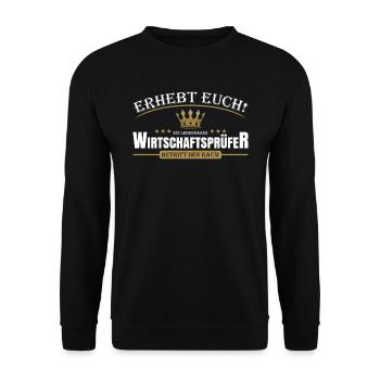 Wirtschaftsprüfer - Unisex Pullover - Schwarz - Vorne - Alina (178cm) & Michal (187cm)
