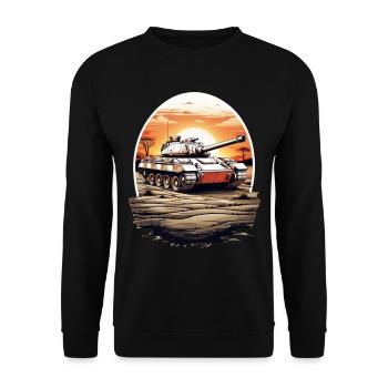Tank - Unisex Sweatshirt - black - Front - Alina (178cm) & Michal (187cm)