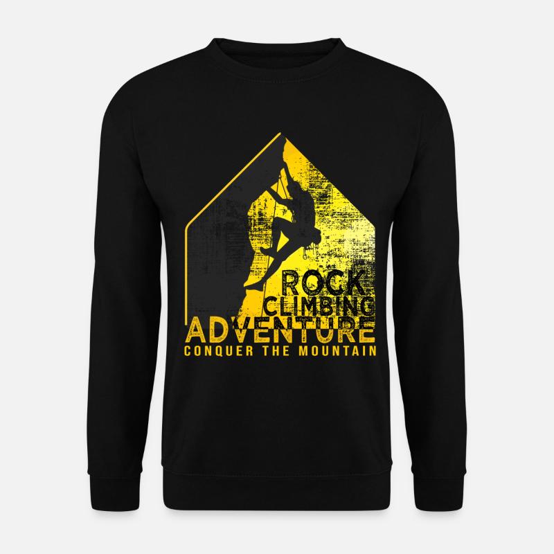 Klettern Escalade Sportklettern - Unisex Pullover - Schwarz