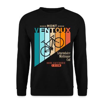 vélo mont ventoux cyclsite velo - Sweat-shirt Unisexe - noir - Devant - Alina (178cm) & Michal (187cm)