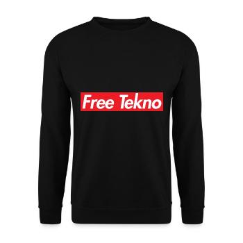 Free Tekno Supremacy - Unisex Sweatshirt - black - Front - Alina (178cm) & Michal (187cm)