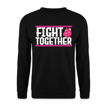 fight together. fight together, cancer. - Unisex Sweatshirt - black - Front - Alina (178cm) & Michal (187cm)