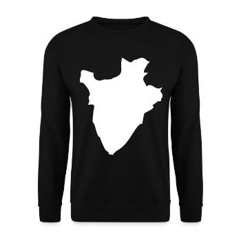 Drapeau de la carte du Burundi - Sweat-shirt Unisexe - noir - Devant - Alina (178cm) & Michal (187cm)