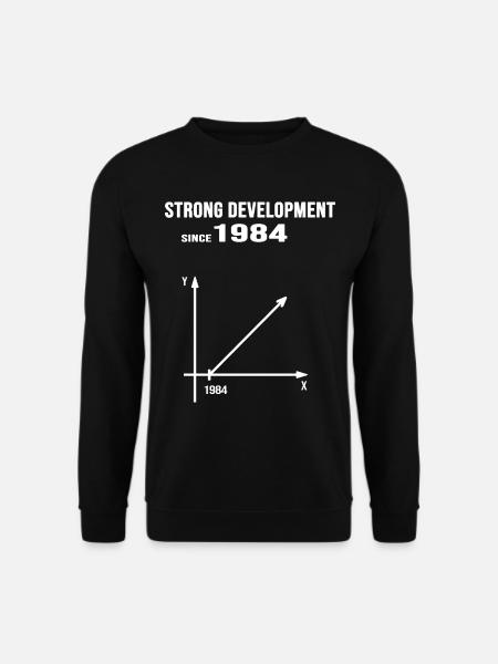 geburtstag 1984 jubiläum strong development - Unisex Pullover - Schwarz