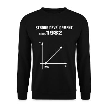 1982 anniversaire anniversaire fort développement - Sweat-shirt Unisexe - noir - Devant - Alina (178cm) & Michal (187cm)