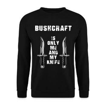 Couteau de brousse machette de survie sauvage Kukri - Sweat-shirt Unisexe - noir - Devant - Alina (178cm) & Michal (187cm)
