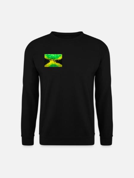 Jamaika Flaggen Pouring - Unisex Pullover - Schwarz