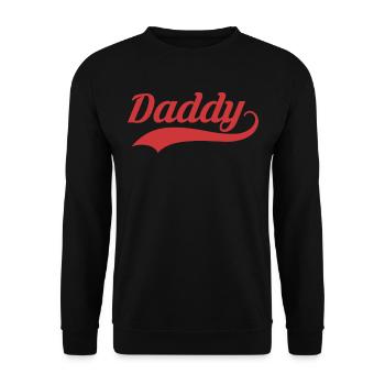 DADDY - Unisex Sweatshirt - black - Front - Alina (178cm) & Michal (187cm)