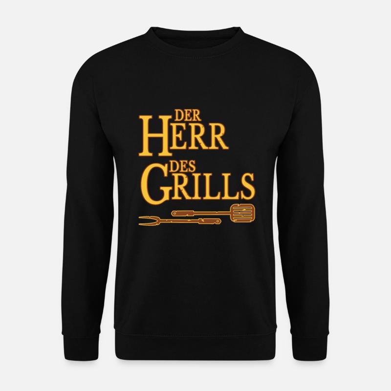 Der Herr des Grills Grillen BBQ Maenner - Unisex Pullover - Schwarz