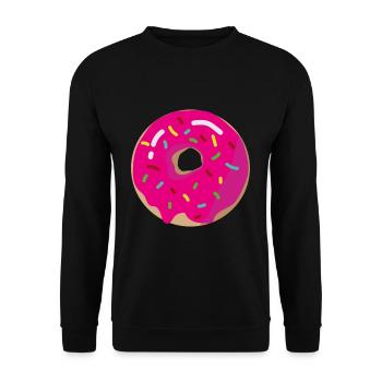 Donut Donuts - Unisex Sweatshirt - black - Front - Alina (178cm) & Michal (187cm)