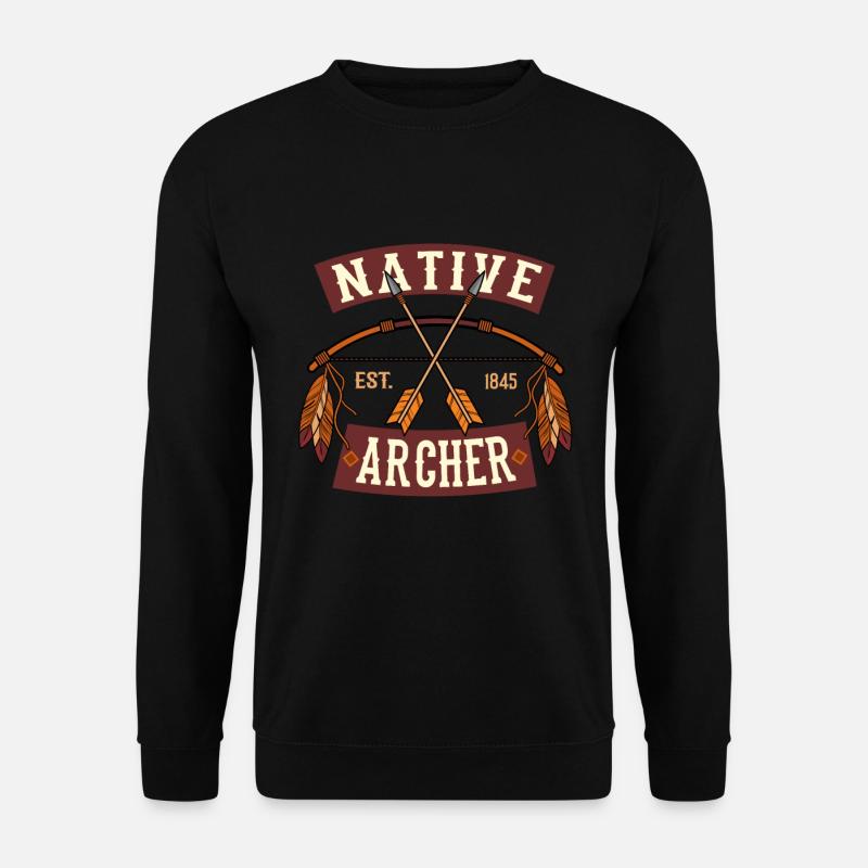 Native Archer Indianer Bogen coole Bogenschützen - Unisex Pullover - Schwarz