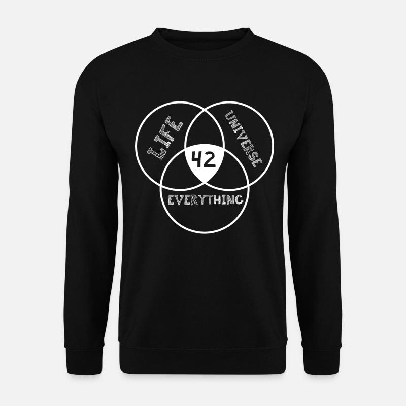 Antwort 42 - Unisex Pullover - Schwarz