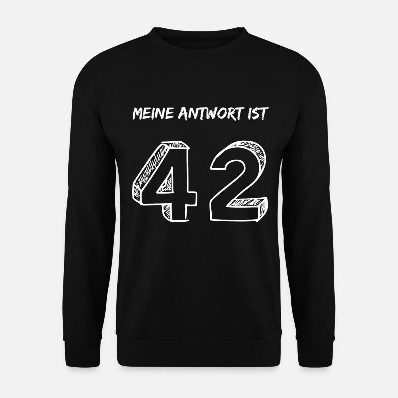 Antwort 42 - Unisex Pullover - Schwarz