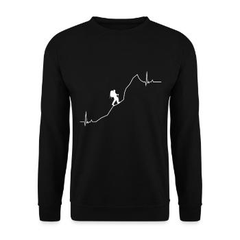 Montagnes de battement de coeur - Sweat-shirt Unisexe - noir - Devant - Alina (178cm) & Michal (187cm)